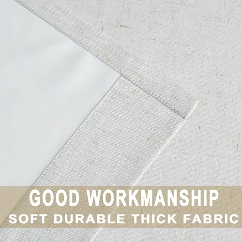 Vista 5 de Kayne Studio Cortinas opacas plisadas para sala de estar y dormitorio, habitación de bebé, cortinas con aislamiento térmico para oscurecer la Natural