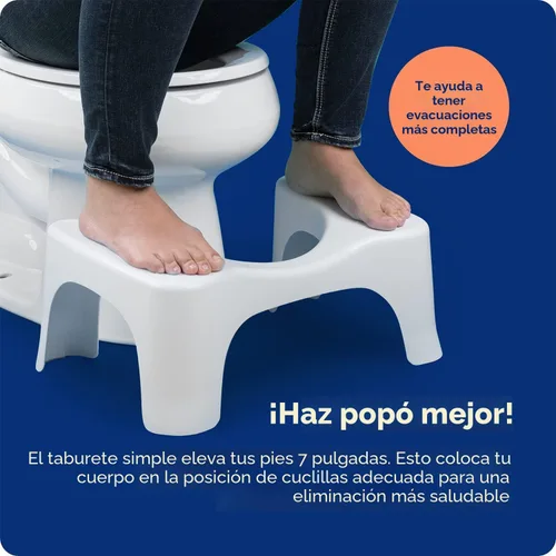 Vista 6 de Squatty Potty Simple Curve - Taburete de inodoro para baño, 7 pulgadas, color blanco