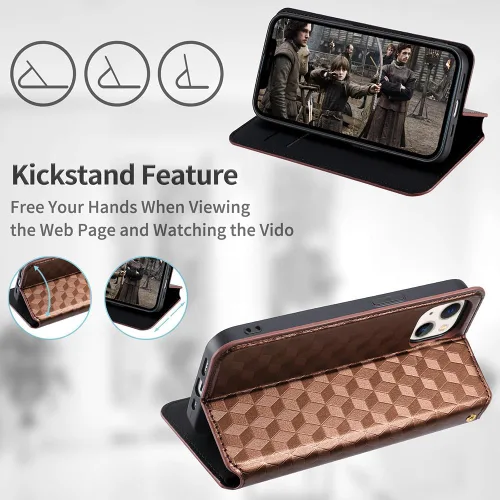 Vista 2 de Funda compatible con Xiaomi Poco X3 NFC, compatible con Xiaomi Poco X3 Pro/Poco X3 de piel sintética con soporte para tarjetas, cierre magnético