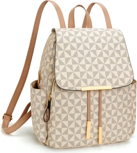 Vista 29 de KKXIU - Mochila de cuero de moda para mujeres y damas, bolsa de viaje y para el día, con correa para los hombros, A-Negro, Mediana, Mochila