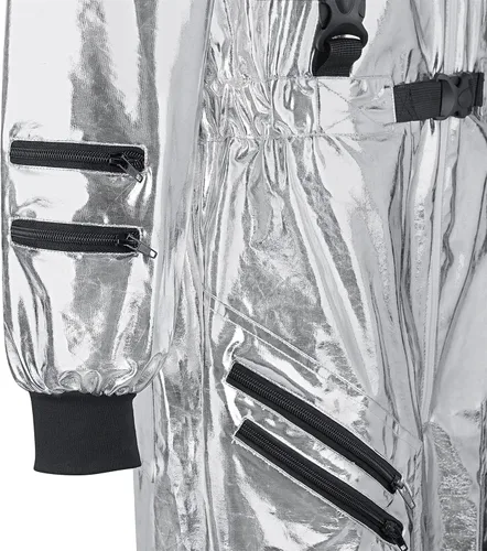 Vista 5 de Arplvf Disfraz de astronauta para adulto, traje espacial de astronauta, traje espacial de Halloween