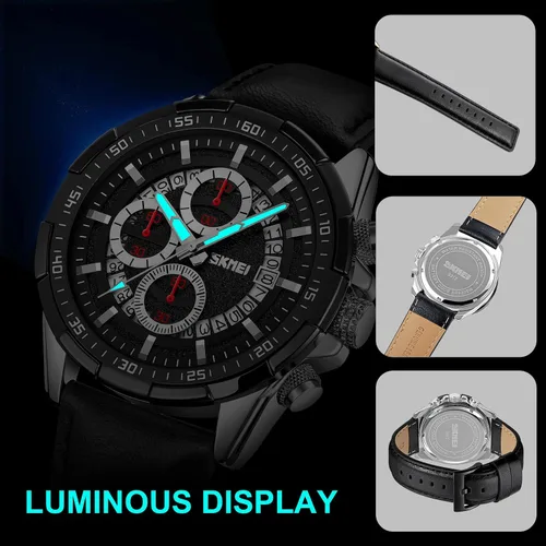 Vista 3 de Watch for Men- Classic Stylish Sports Fashion Casual Wrist Watch, Men Dress Watch Elegant Gift, 30M Waterproof, Auto Date Luminous Watch