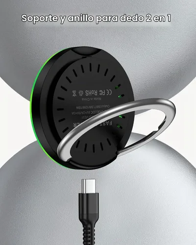 Vista 3 de Cargador inalámbrico Samsung MagSafe de 15 W, almohadilla de carga rápida