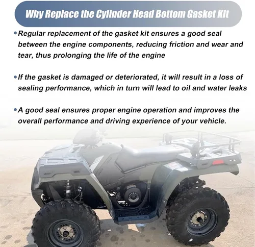 Vista 7 de XQSMWF Kit de juntas de base de culata para Polaris Sportsman 500 1996-2014 ATP 500 2004-2005 Xplorer 500 1997 Scrambler 500 1997-2012 Magnum 500