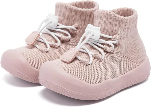 Vista 3 de Engtoy Baby Shoes Boys Girls Sock Shoes Slippers Baby Walking Shoes Baby Slip On Sneakers Infant Non-Slip Breathable Slippers with Soft Rubber Sole