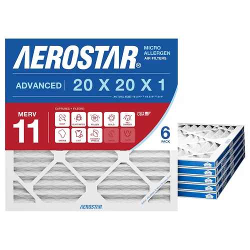 Vista 11 de Aerostar Filtro de aire MERV 8 de 20 x 20 x 1, 4 unidades, tamaño real (19.75 x 19.75 x 0.75), HVAC, aire acondicionado y filtro de horno que