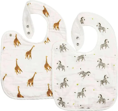 Vista 13 de Bamboo Little Baby Bibs, Pack of 2, Adjustable Snaps, 9" x 13.25