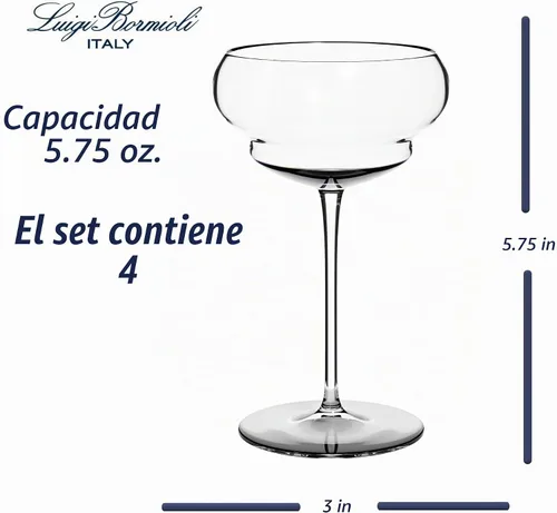 Vista 3 de Luigi Bormioli Backdoor 20's Nick & Nora - Vaso de cóctel, 5.75 onzas