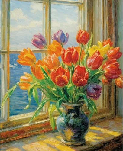 Vista 23 de Tucocoo Pintura de girasoles para ventana por números para adultos, kits de pintura al óleo digital sobre lienzo con pinceles y pigmento acrílico