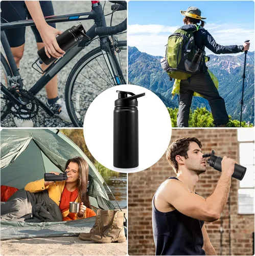 Vista 6 de Foaincore 24 botellas de agua de aluminio a granel de 17 onzas de metal para deportes, gimnasio, senderismo, botellas reutilizables, regalo