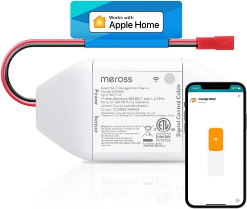 Vista 12 de Meross Control remoto inteligente para abrir puerta de garaje con antena externa, hasta 3 puertas individuales, compatible con Apple HomeKit, Amazon