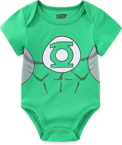 Vista 5 de WARNER BROS Justice League Batman, Superman, Flash, Aquaman and Green Lantern Baby Boys 5 Pack Creepers for Infants