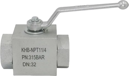 Vista 2 de Válvula hidráulica de alta presión KHB 1-1/4'' NPT, de cierre de 2 vías, válvula de bola hidráulica 4650 PSI