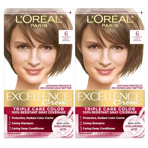 Vista 38 de L'Oreal Paris Excellence Crème Tinte Permanente para el Cabello, Color de Cabello de Triple Cuidado con Complejo Pro-Keratina para una Cobertura