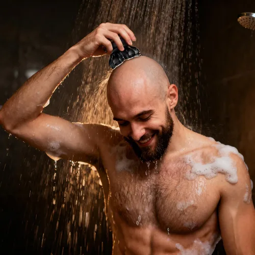 Vista 7 de MAXGROOM Afeitadora de cabeza 7D para hombres calvos, maquinilla de afeitar