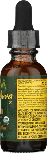 Vista 5 de Neem Aura, Aceite de Semilla de Neem Orgánico, 1 Fl Oz