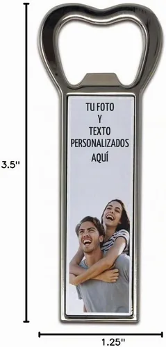 Vista 7 de Abrebotellas con imán personalizado, foto personalizada, imagen y texto, accesorios de cerveza resistentes de metal