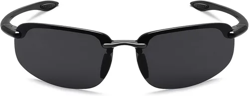 Vista 2 de JULI - Lentes de sol deportivos para hombres y mujeres marco sin montura Tr90 para correr pescar béisbol conducir MJ8001