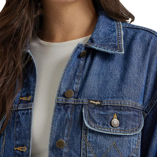 Vista 3 de Wrangler Chaqueta vaquera de corte relajado para mujer Narciso