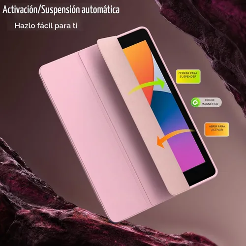 Vista 6 de MoKo Funda para iPad de 9ª/8ª/7ª generación 2021/2020/2019, rosa