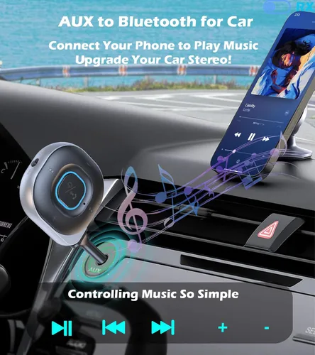 Vista 8 de KAIY Airplane - Adaptador Bluetooth para auriculares AirPods Bluetooth Transmitter for TV, 3.5mm Bluetooth Audio Adapter for Car Hands-Free