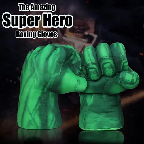 Vista 9 de andylu Guantes de manos de superhéroe, peluche suave de héroe de boxeo para niños, accesorios de disfraz de superhéroe de felpa para manos