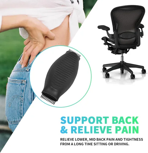 Vista 5 de ECOTRIC Soporte lumbar compatible con Herman Miller Classic Aeron Negro