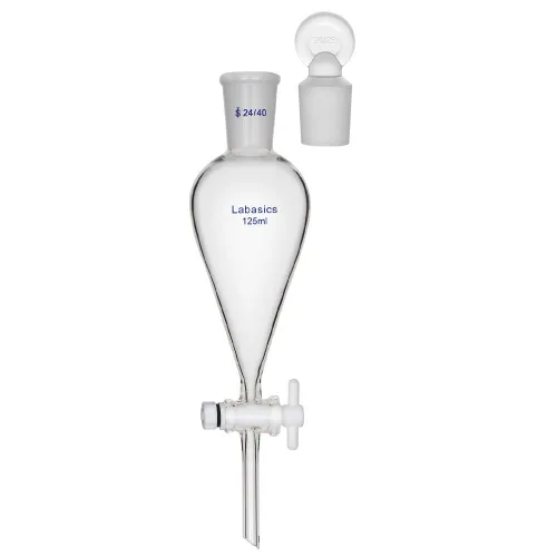 Vista 12 de Labasics Embudo separador cónico de vidrio borosilicato 2.0 fl oz con llave de paso de PTFE, 2.0 fl oz