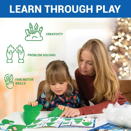 Vista 3 de Craftorama Kit de costura para niños, divertido y educativo juego de manualidades de Navidad para niños y niñas de 7 a 12 años, cose tu propio