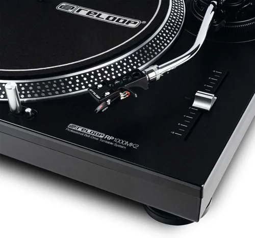 Vista 7 de Reloop Professional Sistema de tocadiscos con transmisión por correa RP-1000-MK2, Negro