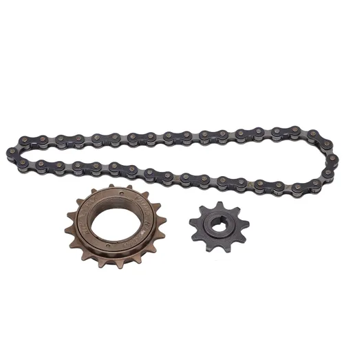 Vista 6 de Vbestlife Kit de cadena de rueda libre - Rueda libre de 16 dientes, piñón de 9 dientes, cadena de 38 secciones para accesorios de modificación