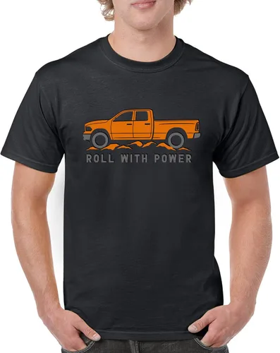 Vista 186 de Tee Hunt Camisetas gráficas y camisetas sin mangas para hombre Roll with Power Pickup Truck