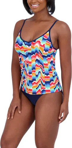 Vista 2 de Nautica Conjunto de traje de baño con tirantes ajustables y cuello en V para mujer