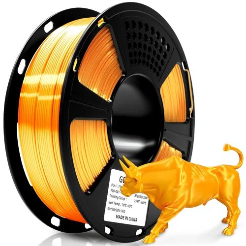 Vista 37 de GEEETECH Filamento PLA de color dorado sedoso de 0.069 libras, filamento de seda brillante para impresora 3D, carrete de 2.2 libras, precisión