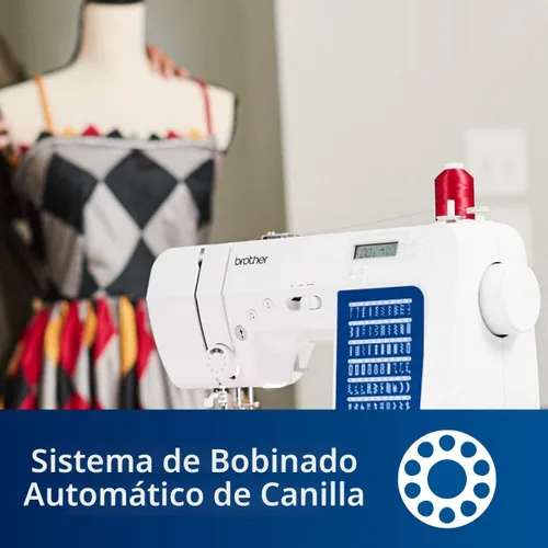 Vista 7 de Brother CS7000X Máquina de coser y acolchar computarizada, 70 puntadas integradas, pantalla LCD, mesa ancha, 10 prensatelas incluidos, blanco 70