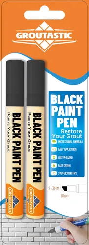 Vista 17 de Pluma de lechada – Negro – Pluma de pintura y reparación de lechada para azulejos para baño y cocina, marcador de retoque de lechada impermeable