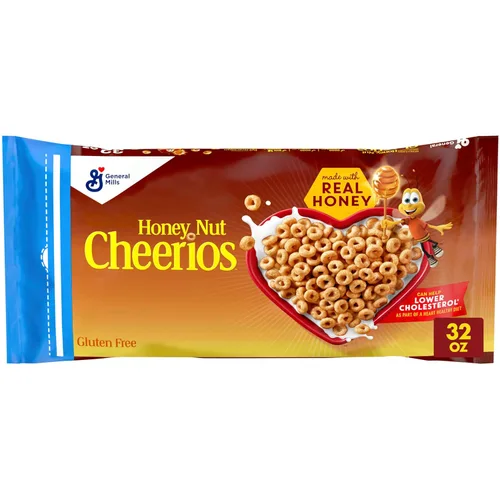 Vista 12 de Cereales para desayuno con avena Cheerios Honey Nut, sin gluten. 10.8 onzas