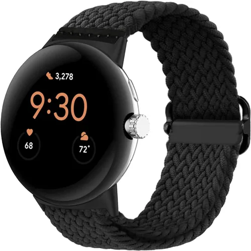 Vista 3 de Abanen Correa deportiva de nailon elástica para Google Pixel Watch, correa trenzada elástica suave de secado rápido compatible con Google Pixel Watch