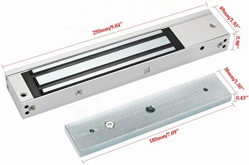 Vista 5 de Sistema de control de acceso para puerta, impermeable, NFC RFID, kit de cerradura magnética eléctrica de 600 libras, con botón de salida táctil