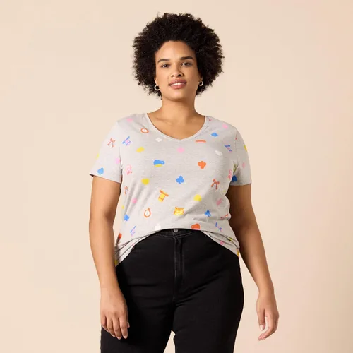 Vista 5 de Tienda Essentials Disney Marvel Star Wars Princess Camiseta de manga corta con cuello en V para mujer, multipacks