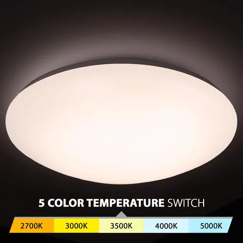 Vista 3 de WAC Lighting, Glo Energy Star LED de 16 pulgadas, montaje empotrado, 5-CCT seleccionable, 2700K-3000K-3500K-4000K-5000K en blanco