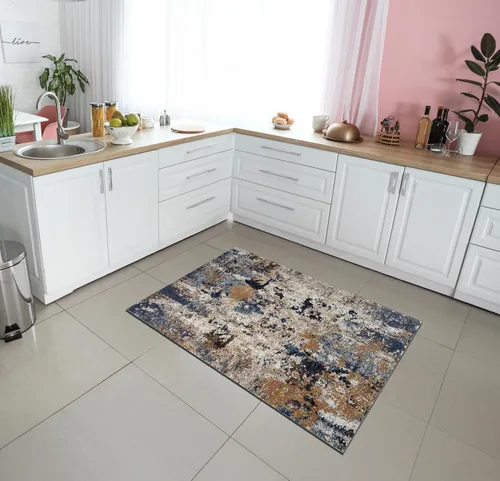 Vista 56 de Keen Home Design Alfombras de Área - 2x3 Que No Se Desprenden, Alfombras Abstractas para Cocina, Sala de Estar, Dormitorio, Comedor, Entrada Negro