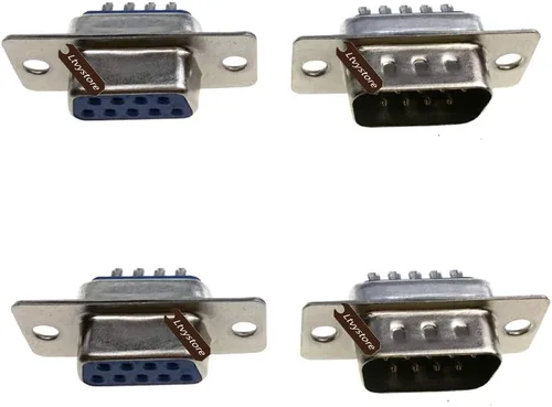 Vista 4 de 20 unidades RS232 puerto serie paralelo DB9 9 Pin D Sub macho/hembra conector + 20 piezas DB9 cubierta de carcasa de plástico