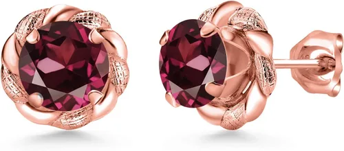 Vista 258 de Gem Stone King Aretes de plata de ley 925 de 0.236 in con piedra natal redonda para mujer