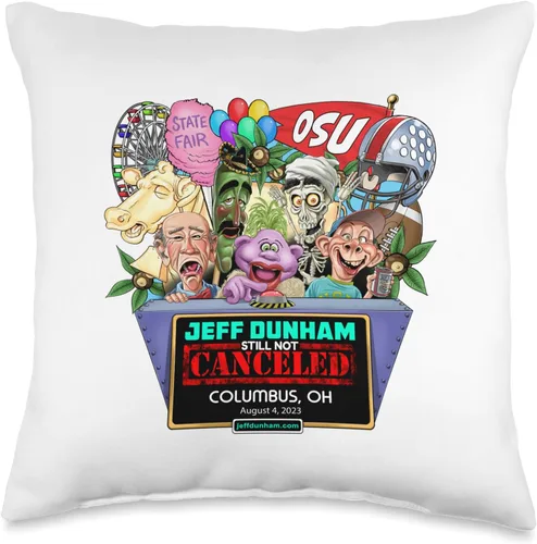 Vista 5 de JEFF DUNHAM Columbus, OH (2023) - Almohada de 18 x 18 pulgadas, multicolor
