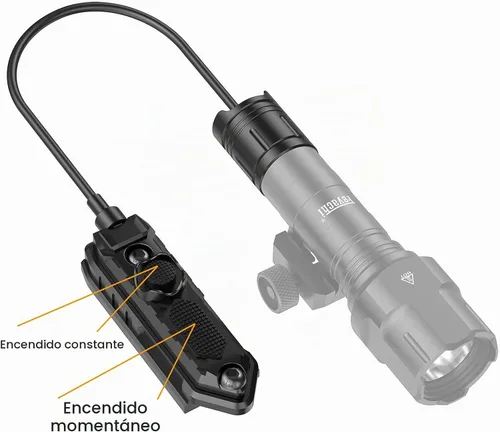 Vista 2 de Feyachi PS-30 - Interruptor de presión para serie FL compatible con Mlok y sistema de riel Picatinny Negro