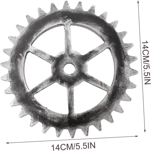 Vista 7 de Ipetboom Rustic Wooden Gear Wall Ornament Retro Industrial Decor for Bar Home Bedroom Living Photography Prop Unique Chic Wall Hanging Art