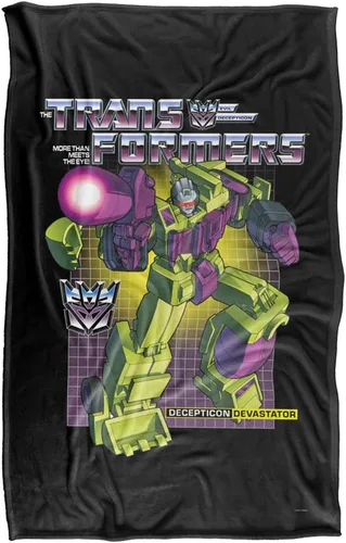 Vista 2 de Transformers Devastator - Manta de tacto sedoso, súper suave, 36 x 58 pulgadas