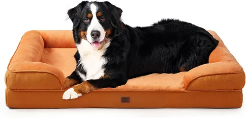 Vista 94 de EHEYCIGA – Cama ortopédica impermeable para perros pequeños, de espuma viscoelástica tipo caja de huevos, con bordes elevados y base antideslizante