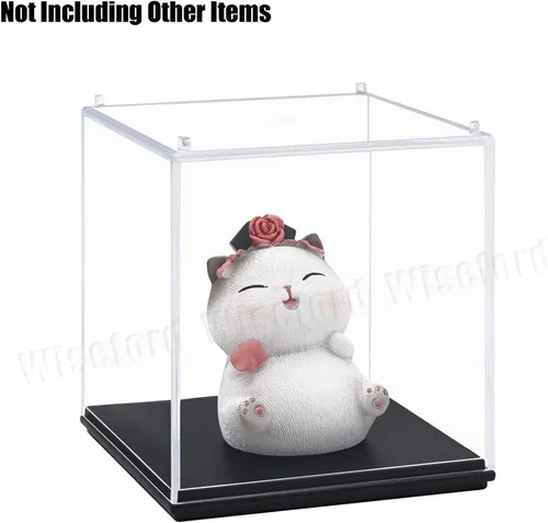 Vista 2 de Vitrina pequeña (2.6 x 2.6 x 2.5 pulgadas) caja transparente de acrílico para mini figura